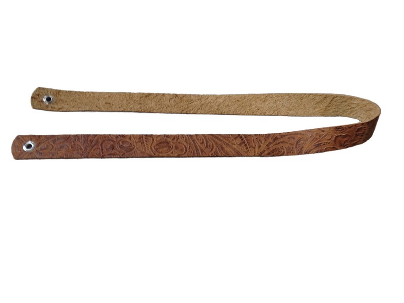 (image for) Embossed leather hat band - Tan